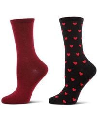 Memoi - Assorted 2-Pack Crew Socks - Lyst