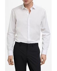 Mango - Slim Fit Cotton Poplin Suit Button-Up Shirt - Lyst