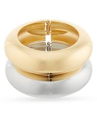 Shashi - Mixed Metal Set Of Two Hinged Bangle Bracelets - Lyst