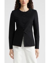 Nordstrom - Collarless Textured Jacket - Lyst
