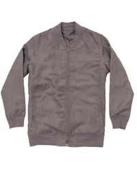 Dapper Boi - Microfiber Suede Bomber Jacket - Lyst