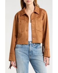 Steve Madden - Cheyenne Fringe Faux Suede Jacket - Lyst