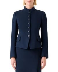 Akris - Fitted Virgin Wool Flannel Jacket - Lyst