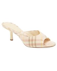 Burberry - Mews Check Slide Sandal - Lyst