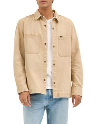 Lee Jeans - Cotton Blend Twill Snap-Up Overshirt - Lyst