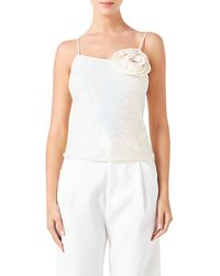Endless Rose - Sequin Rosette Camisole - Lyst