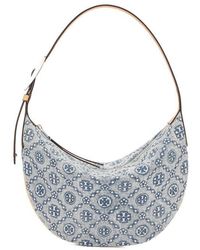Tory Burch - Small T Monogram Denim Balloon Bag - Lyst