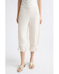 Posse - Jane Ruffle Hem Crop Pants - Lyst