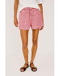 Rails - Jenner Gingham Pull-On Linen Shorts - Lyst