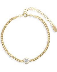 SHYMI - Fancy Shape Cubic Zirconia Curb Chain Bracelet - Lyst