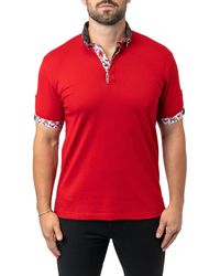 Maceoo - Mozartsolid Button Down Piqué Polo At Nordstrom - Lyst