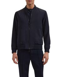 Bugatchi - Soft Touch Knit Reversible Bomber Jacket - Lyst