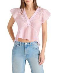 Steve Madden - Leyla Ruffle Crop Top - Lyst