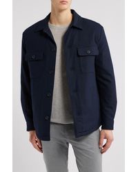BOSS - Carper Performance Tech Flannel Overshirt - Lyst