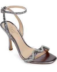 Badgley Mischka Gemma Ankle Strap Sandal in Metallic | Lyst
