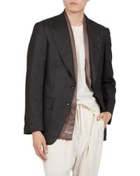 Tom Ford - Shelton Check Wool, Silk & Linen Blazer - Lyst