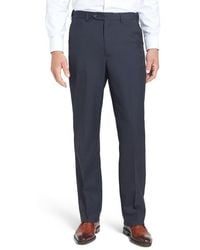 Berle - Self Sizer Waist Plain Weave Flat Front Washable Trousers - Lyst