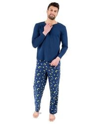Leveret - Cotton Top & Fleece Pants Printed Matching Family Holiday Pajama Set - Lyst