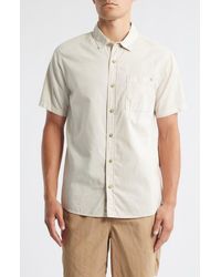 Roark - Made To Fade Short Sleeve Cotton & Lyocell Button-Up Shirt - Lyst