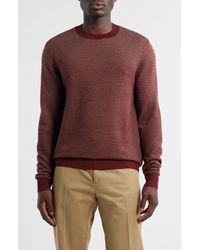 Emporio Armani - Geo Jacquard Virgin Wool Blend Crewneck Sweater - Lyst