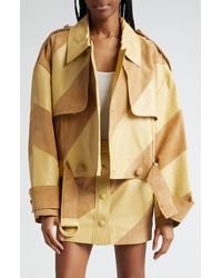 Stand Studio - Blossom Leather & Suede Panel Moto Jacket - Lyst