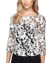 alex evenings petite tops