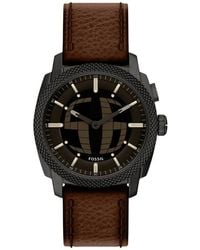 Fossil - Machine Big Tic Anadigi Leather Strap Watch, 41Mm - Lyst
