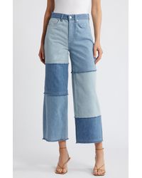 Rails - Getty Patchwork High Waist Ankle Wide Leg Jeans - Lyst
