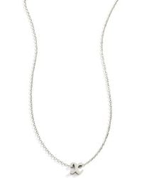 Mint & Lily - Tiny Script Initial Necklace - Lyst