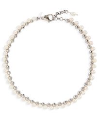 Eliou - Éliou Suexi Ball Chain & Freshwater Pearl Necklace - Lyst