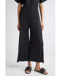Pleats Please Issey Miyake - Thicker Bottoms 1 Pleated Crop Wide Leg Pants - Lyst