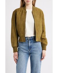 Schott Nyc - Suede Bomber Jacket - Lyst