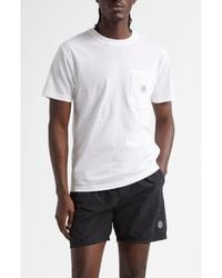 Stone Island - Compass Logo Patch Organic Cotton Pocket T-Shirt - Lyst