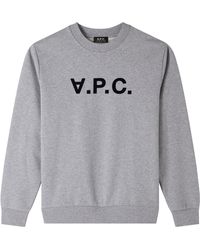 A.P.C. - A. P.c. Grand V. P.c. Logo Sweatshirt - Lyst