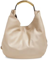Moschino - Handle Me Sheepskin Leather Hobo Bag - Lyst