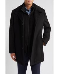 Hart Schaffner Marx - Macbeth Wool Blend Coat With Bib - Lyst