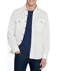 Con.struct - Slim Fit Solid Shirt Jacket - Lyst