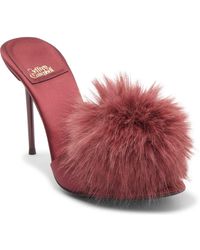 Jeffrey Campbell - Shopaholic Faux Fur Pom Slide Sandal - Lyst