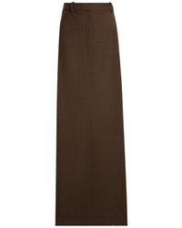 Acne Studios - Inashy Check Stretch Wool Pencil Skirt - Lyst