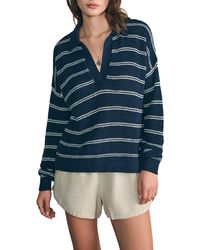 Faherty - Miramar Linen & Organic Cotton Polo Sweater - Lyst