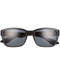 Prada - Linea Rossa Impavid 57mm Polarized Wraparound Sunglasses - Lyst