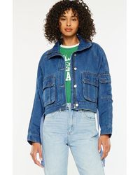 Kancan - Jailene Denim Windbreaker Jacket - Lyst