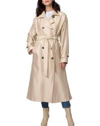 Bernardo - Golden Luster Double Breasted Trench Coat - Lyst