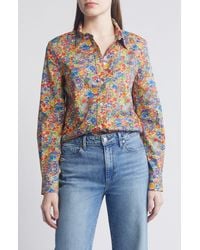 Liberty - Floral Long Sleeve Cotton Button-up Shirt - Lyst