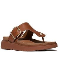 Fitflop - Gen-Ff Buckle Leather Toe-Post - Lyst