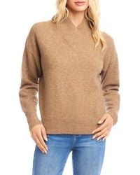 Karen Kane - Crossover Collar Sweater - Lyst