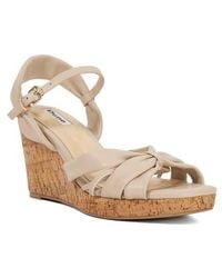 Dune - Kander Ankle Strap Platform Wedge Sandal - Lyst