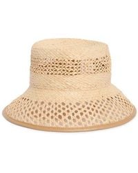 Vince - Open Weave Raffia Bucket Hat - Lyst