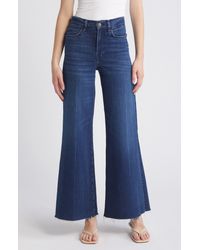 FRAME - Le Palazzo High Waist Crop Wide Leg Jeans - Lyst