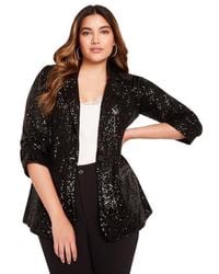 June + Vie - Sequin Blazer - Lyst